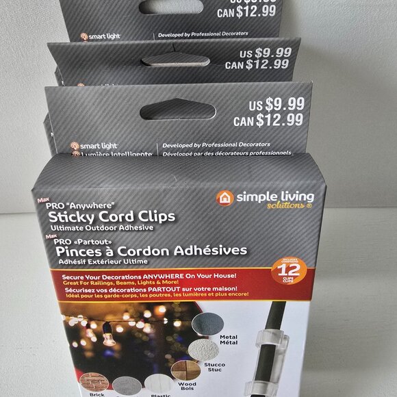 ADHESIVE hooks, clips, ties-VARIETY-10 Packages for organizing - Picture 2 of 13